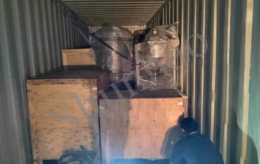 Отгрузка оборудования для производства меламиновой посуды завода Shunhao.